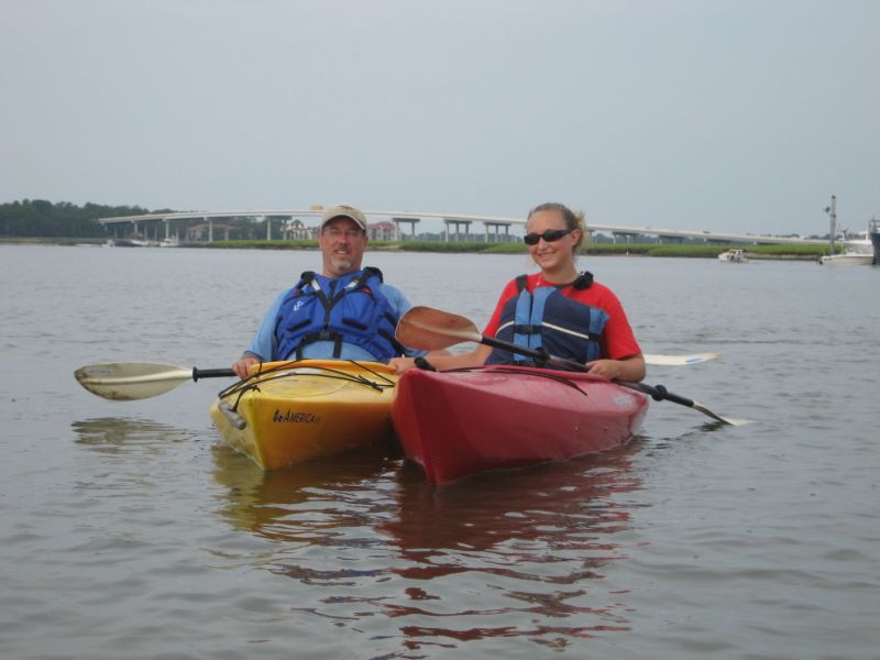 Scott & Lizzie kayaking in SC